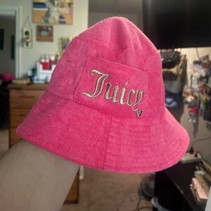 Pink Velour Juicy Couture Bucket Hat